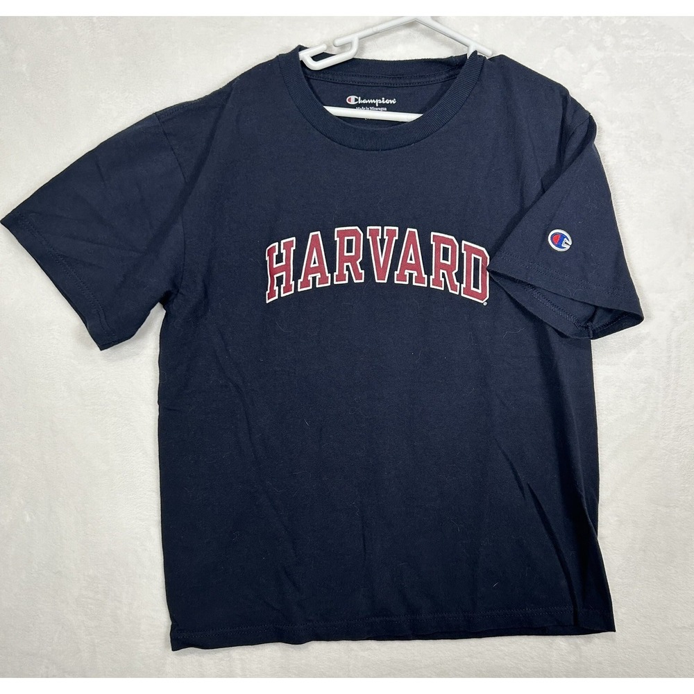 Champion Harvard University Logo Navy Blue Youth‎ Large 10/12 T-Shirt Shirt